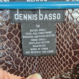 Dennis Basso Brown Faux Fur Jacket